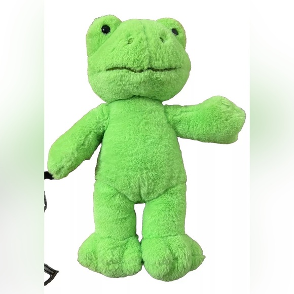 Green Frog Plush Build A Bear Workshop 16" Khaki Cargo Shorts T Shirt Preppy - Picture 6 of 13